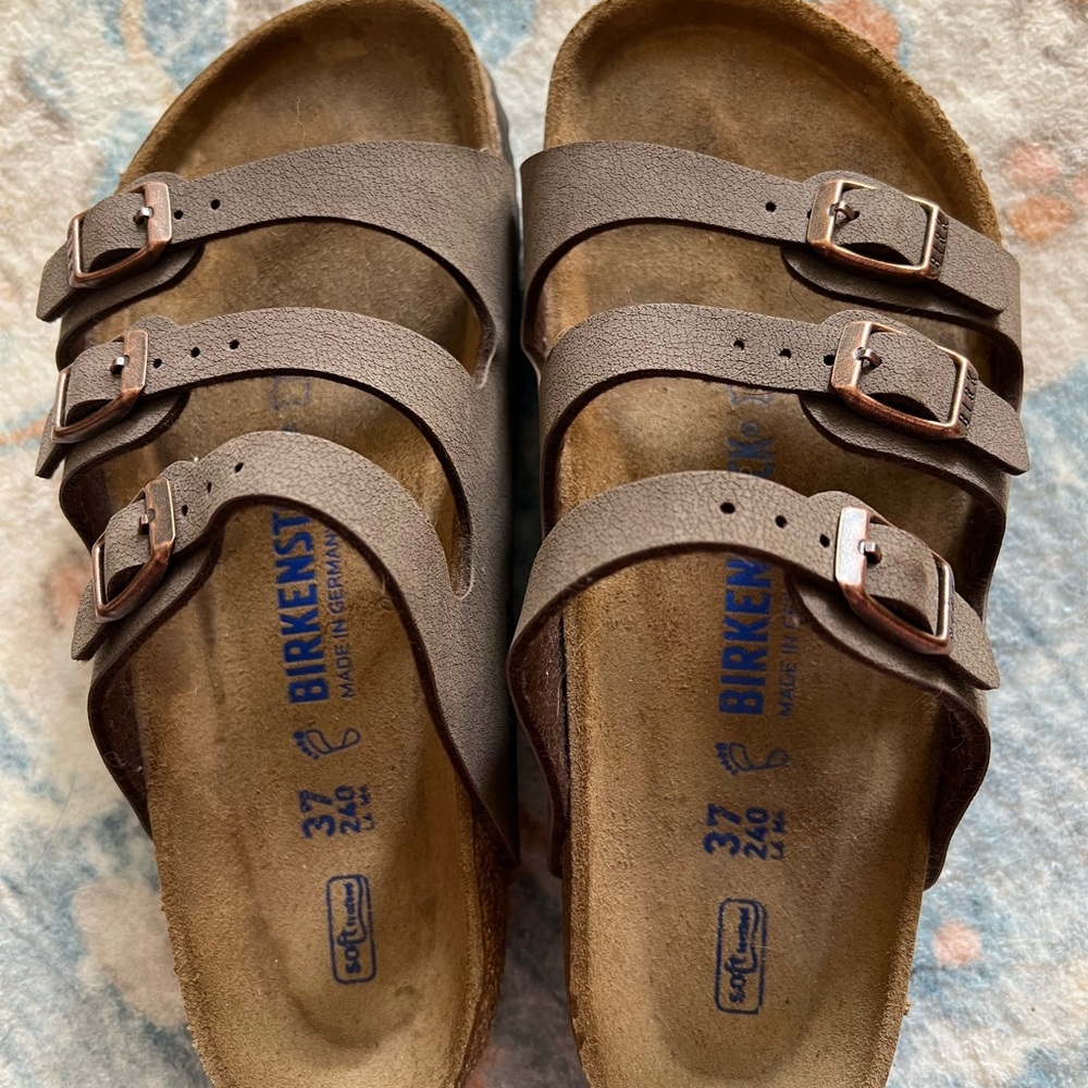 Birkenstock Brown Triple-Strap Sandals